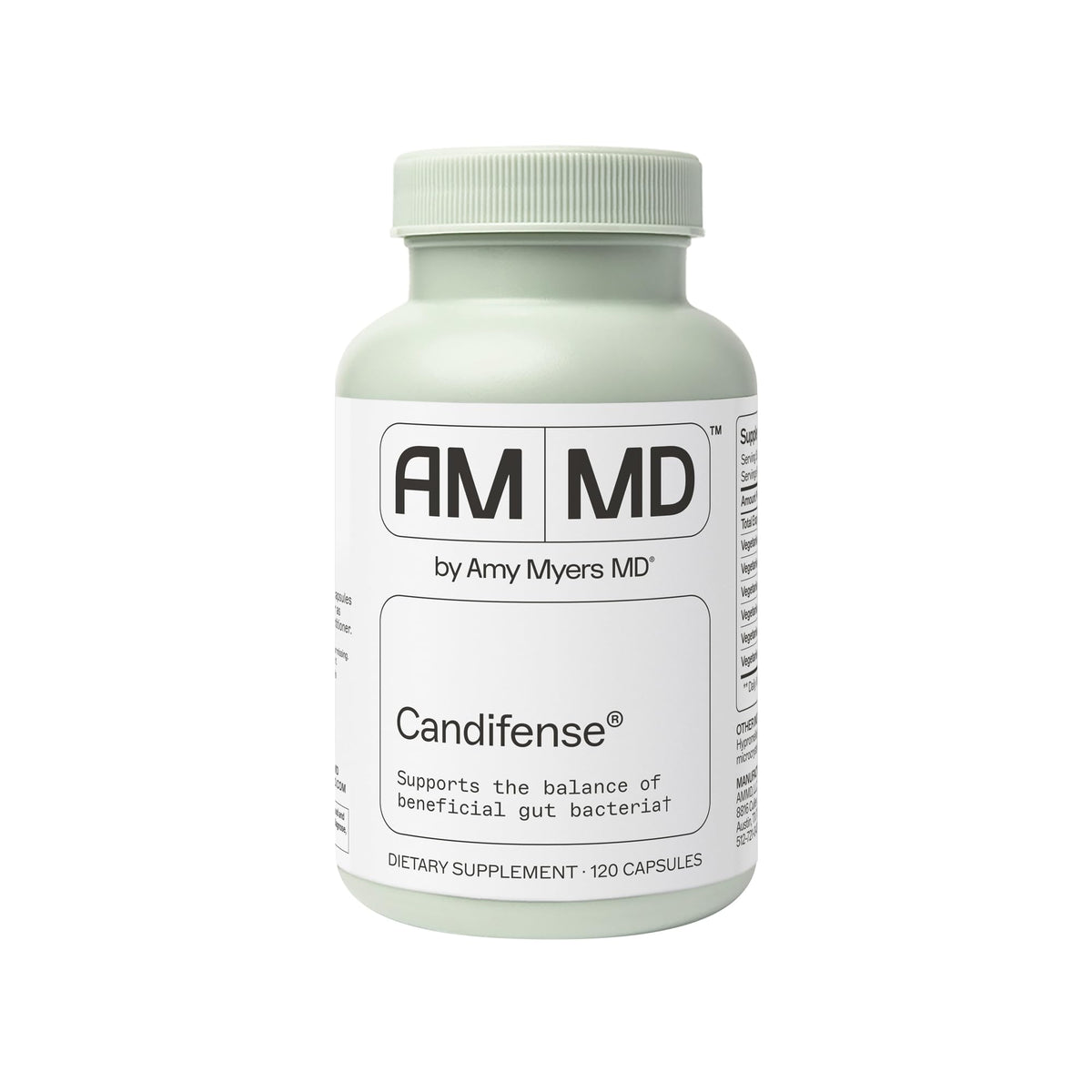 Candifense Candia Overgrowth Supplement bottle with 120 capsules