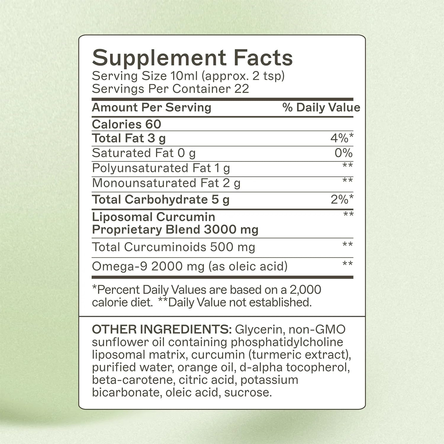 Close-up of label highlighting 5.6x bioavailability