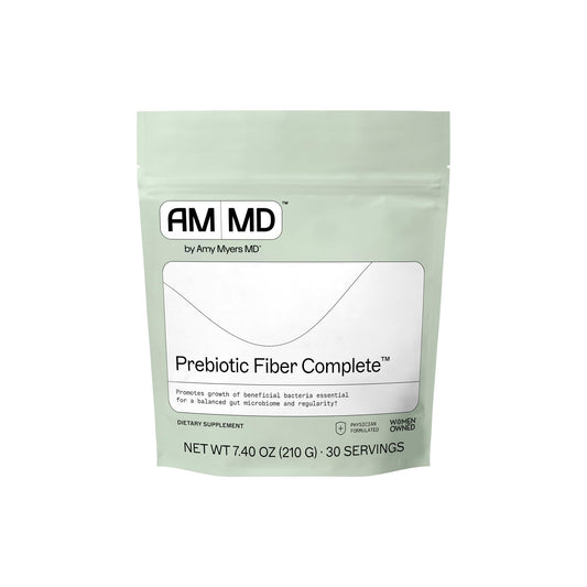 Front view of Amy Myers MD Prebiotic Fiber Powder bottle