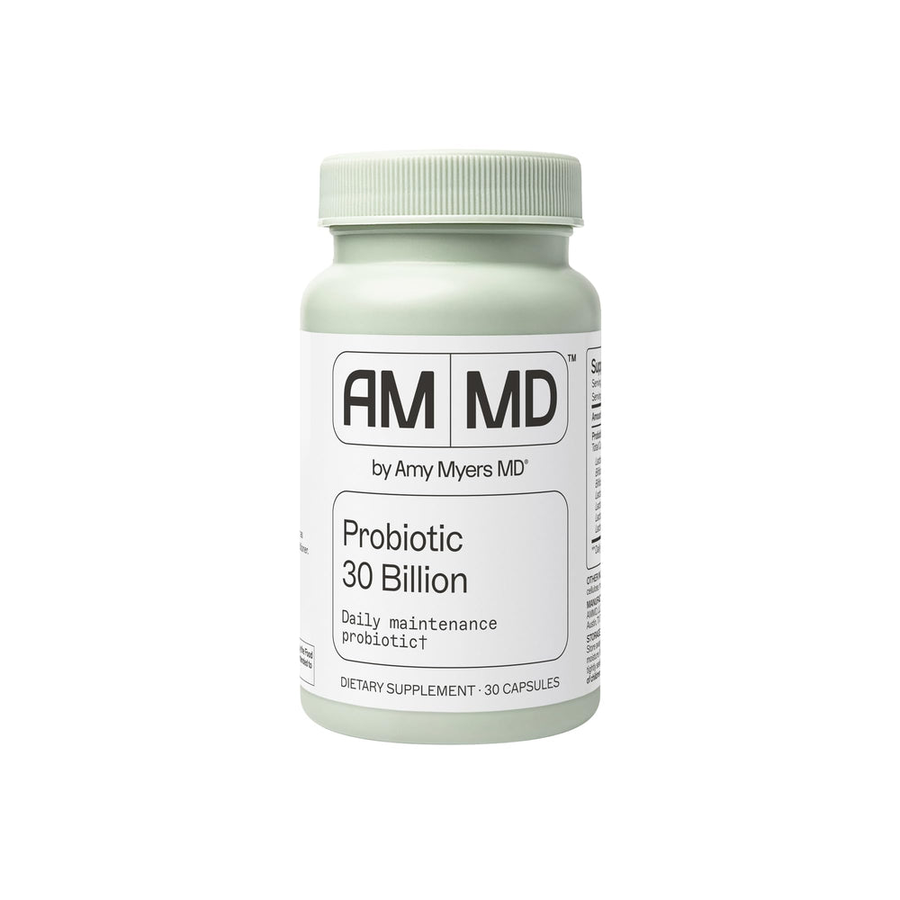 Package front of Amy Myers MD Probiotics 30B CFU