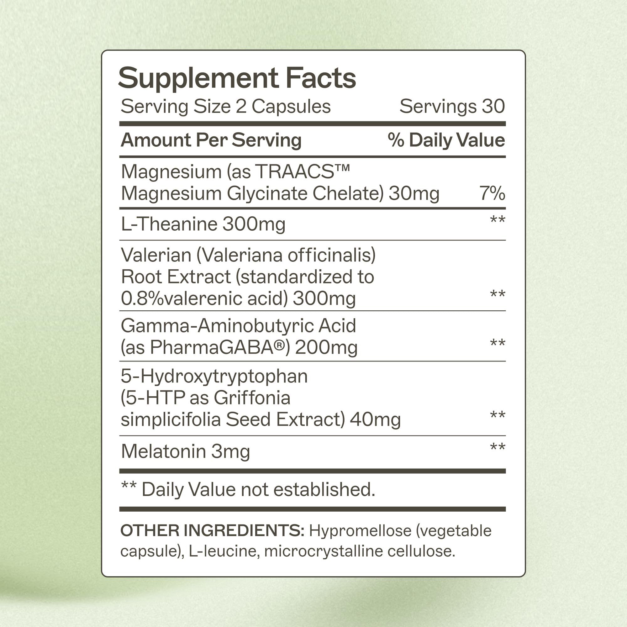 Close-up of Rest & Restore bottle showing label and capsules