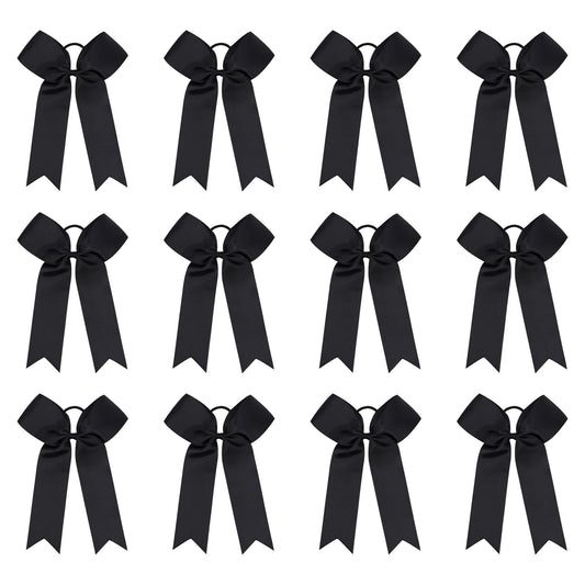 Amybasic Cheer Bows 12-pack large worn for game-day impact