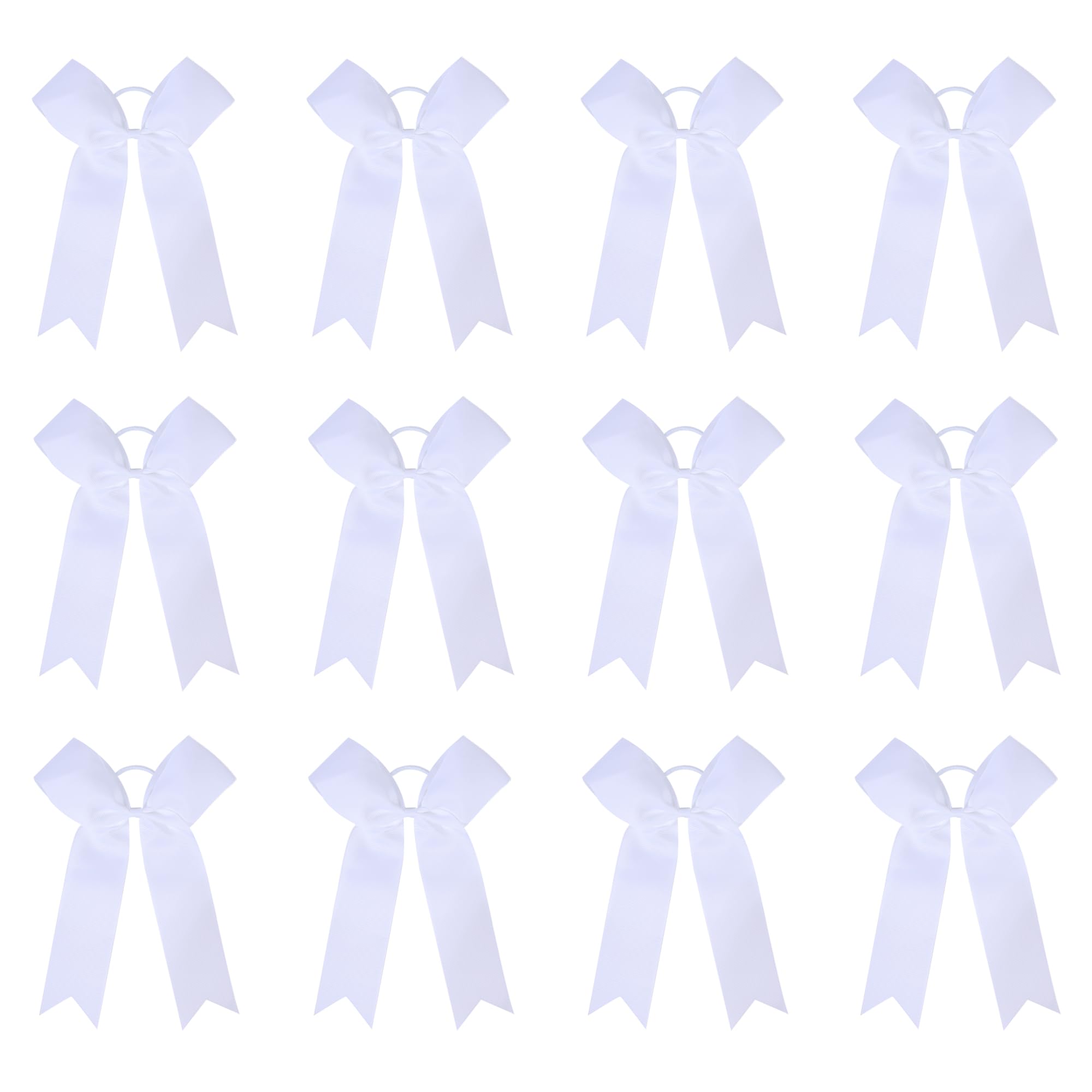 Amybasic cheer bows 12-pack in white for a bold game-day look.