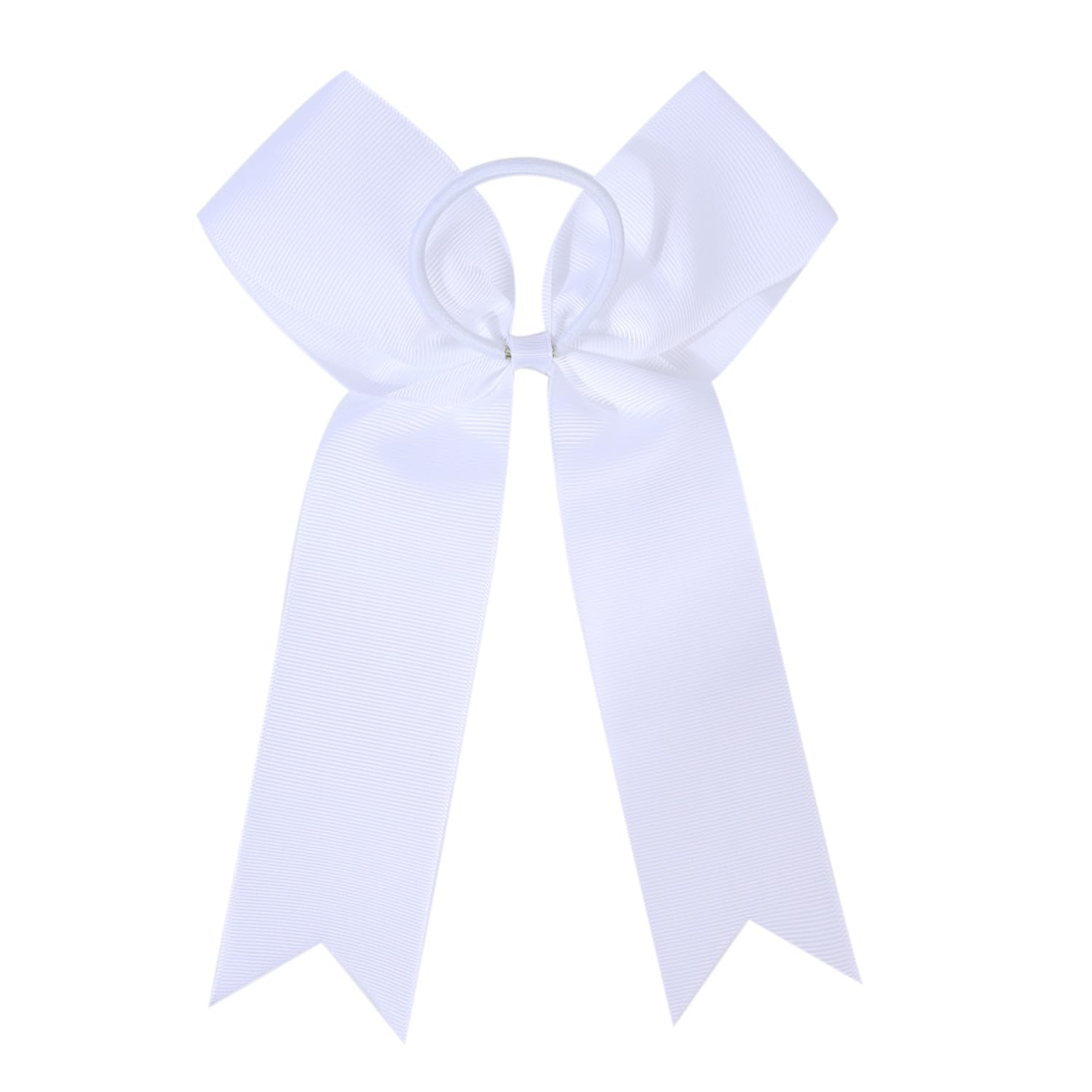 Bows securely attached to durable ties for reliable performance on hair.