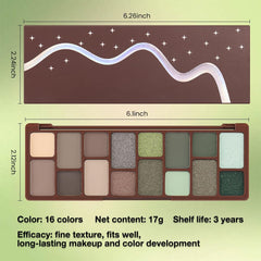 AMY'S DIARY waterproof camo-green shadow offers durable, smudge-resistant color.