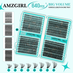 AMZGIRL LASH D-Mix9-16mm clusters for natural to dramatic styles