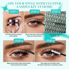 AMZGIRL LASH easy-application clusters for time-saving beauty