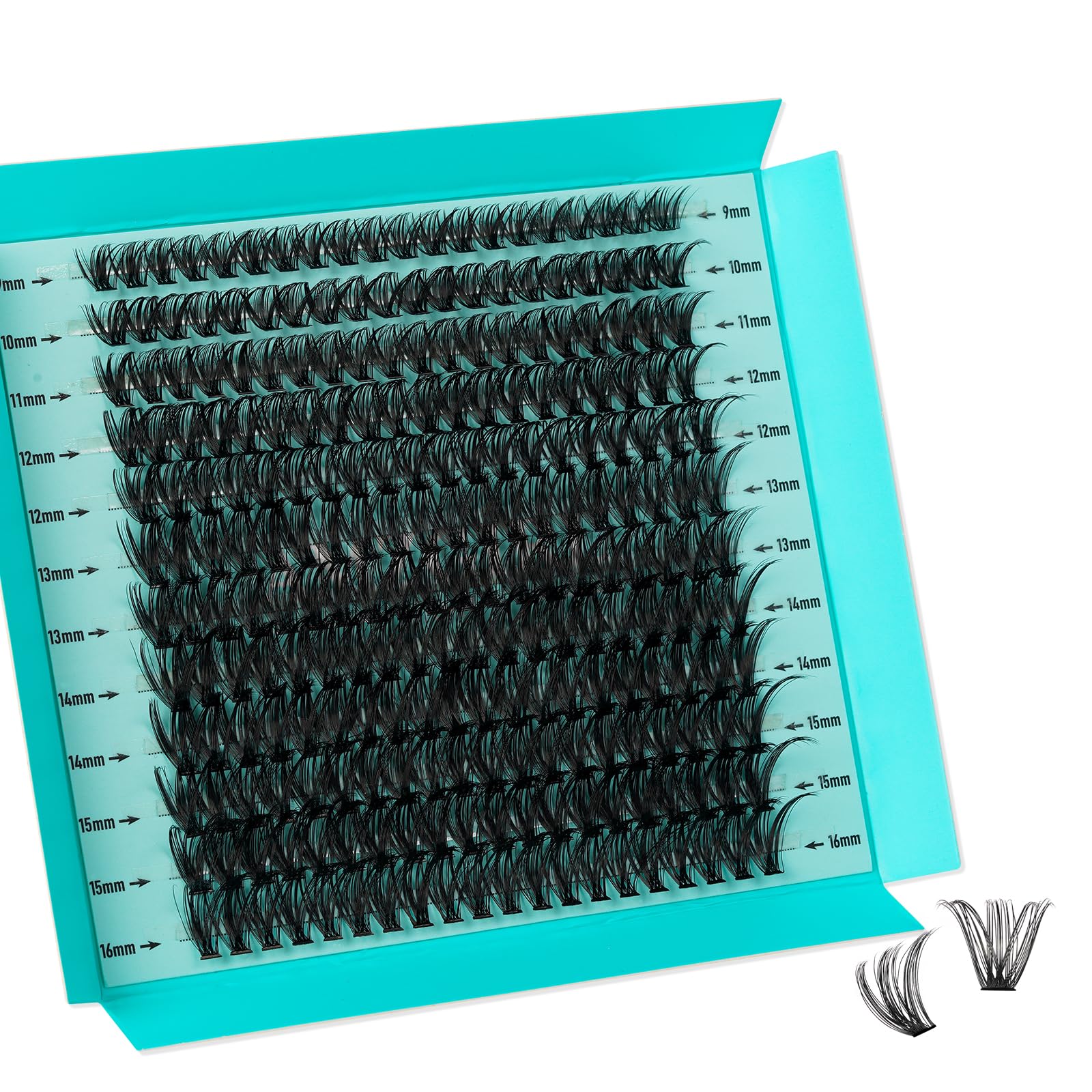 AMZGIRL LASH clusters tray 240pcs for DIY eyelash extensions at home
