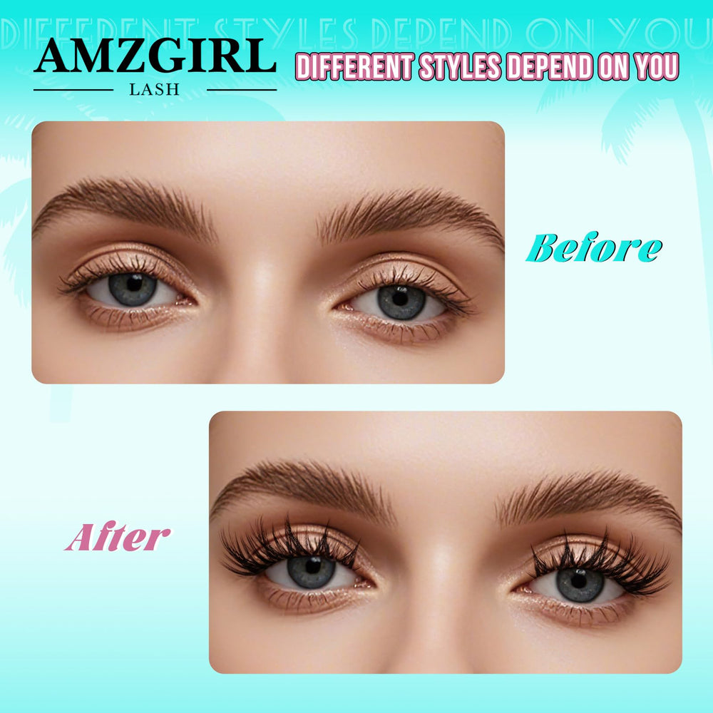 AMZGIRL LASH long-lasting clusters stay up to a week with proper wear