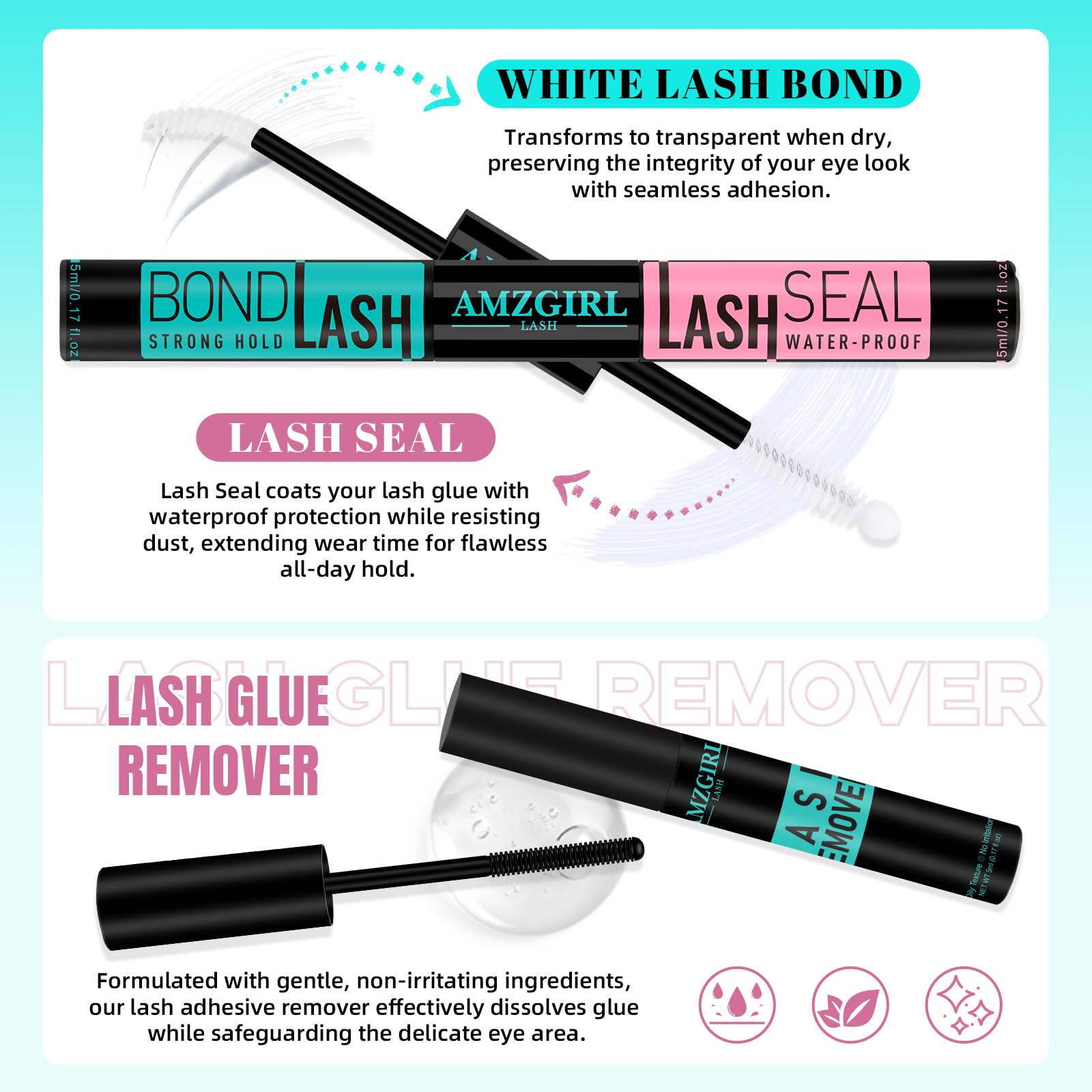 AMZGIRL Lash tweezer for precise cluster placement.