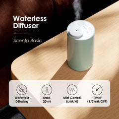 AN6 Green Lily diffuser in car cup holder with USB-C charging