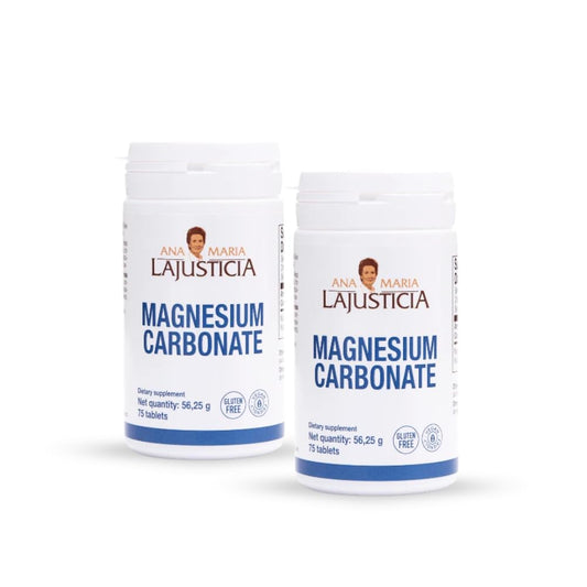 Front view of ANA Maria LAJUSTICIA Magnesium Carbonate bottle