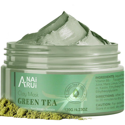 ANAI RUI Green Tea Mask packaging on a clean surface for at-home use