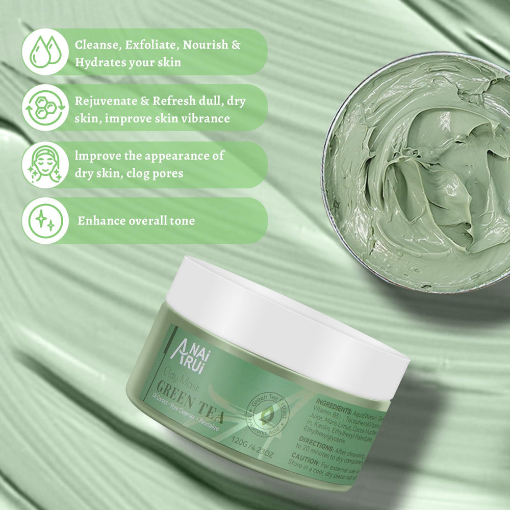 Scoop-ready texture of ANAI RUI Green Tea Mask for smooth facial coverage