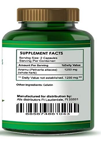 Vitamisan Organic Anamu 1250mg product packaging and bottle