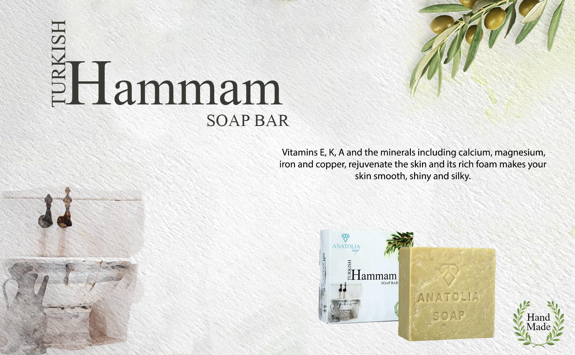 Anatolia Soap everyday cleansing solution with authentic handmade craftsmanship.
