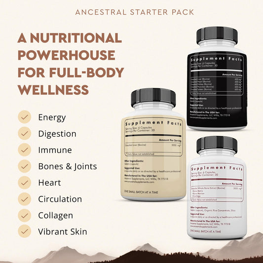 Beef liver supplement capsules close-up