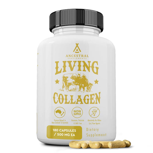 Ancestral Supplements Living Collagen Grass-Fed Beef 3000mg 180 capsules - hero image