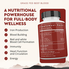 Ancestral Supplements blood liver spleen capsules shown for hemoglobin support.