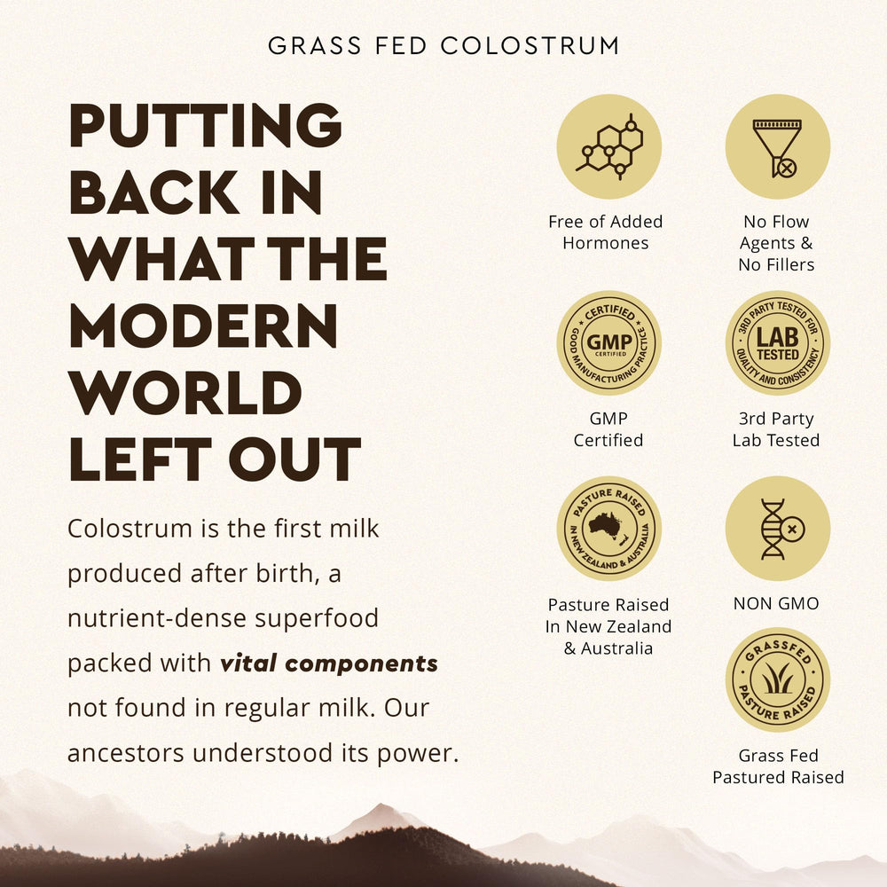 Ancestral Supplements Bovine Colostrum Powder lab-tested label emphasizing purity and third-party verification