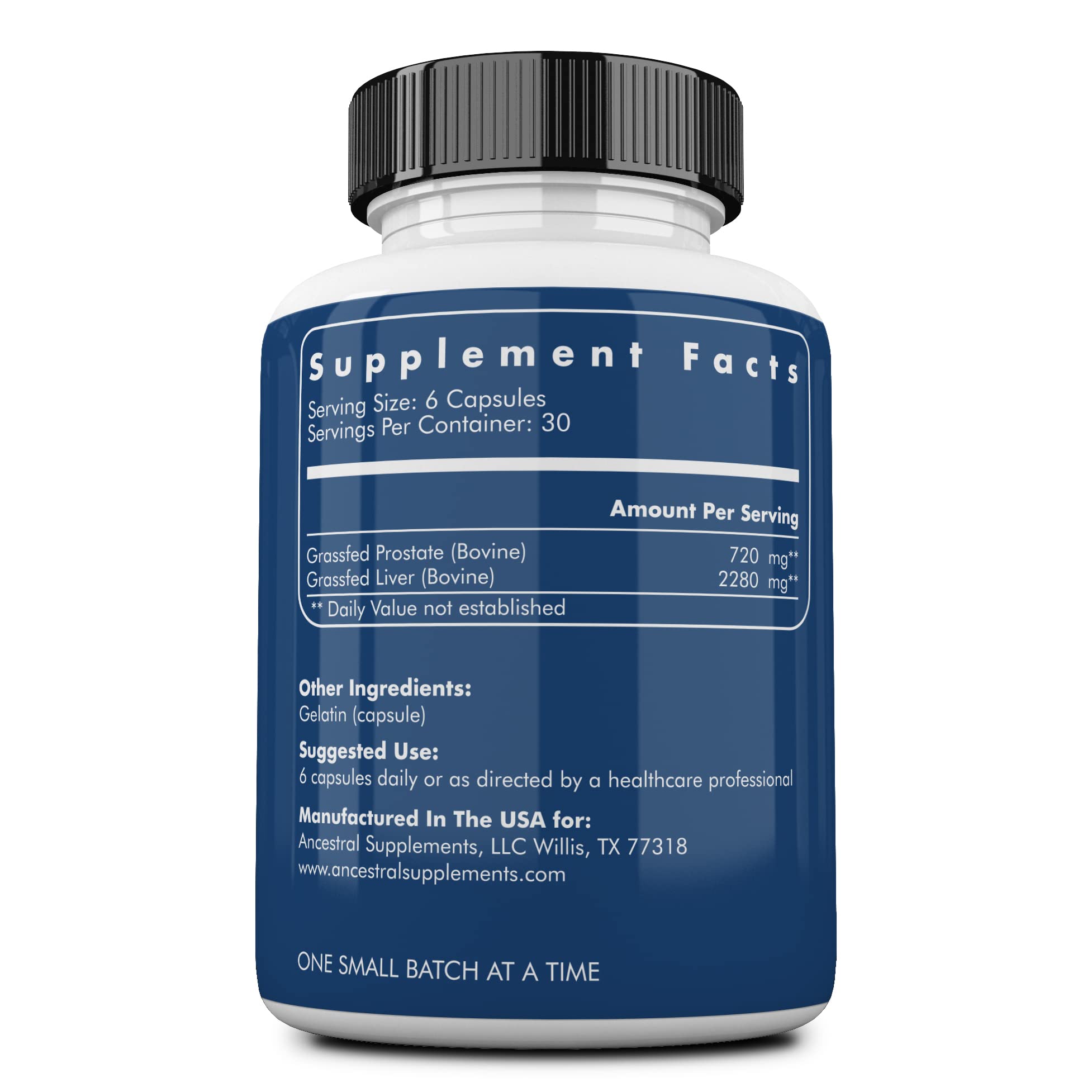 Ancestral Supplements grass-fed liver beef ingredients close up highlighting purity.
