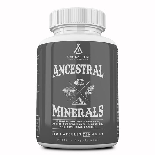 Ancestral Supplements Minerals & Electrolytes bottle (180 capsules)