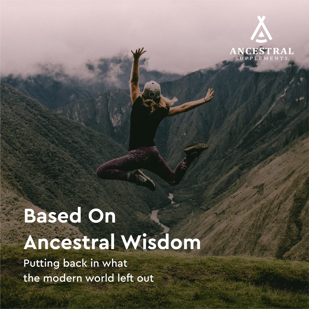 Ancestral Supplements no fillers or flow agents formula for clean, allergen-free supplementation.
