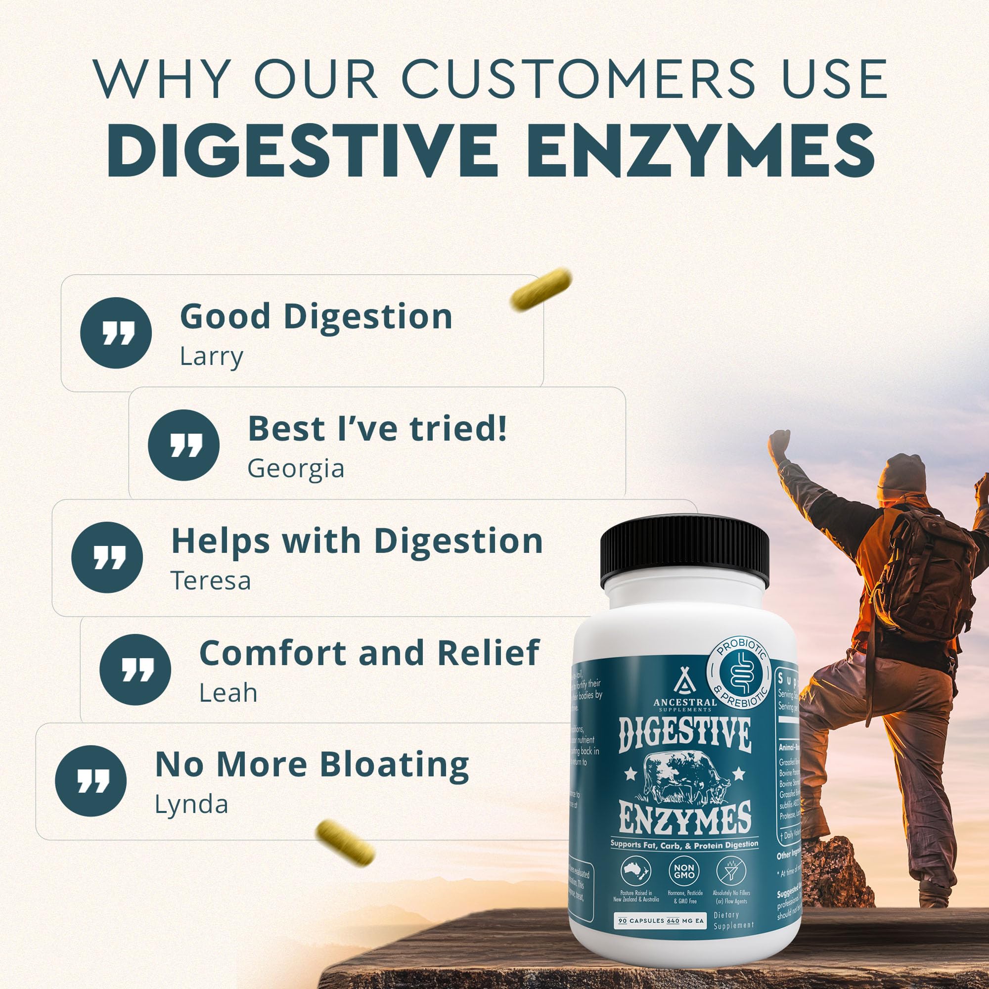 Ancestral Supplements Small-batch USA production ensures quality.