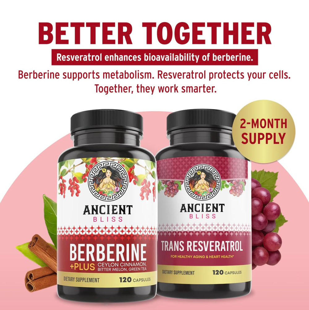 Green Tea Extract and Berberine capsules arranged together