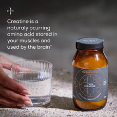 Package and scoop of True Creatine+ monohydrate powder.