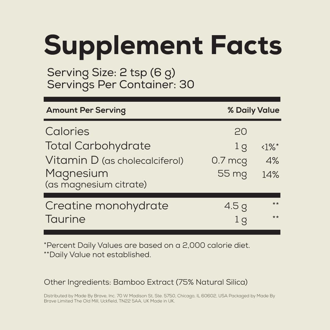 Ingredient highlights: Taurine, Vitamin D, Magnesium for health support.