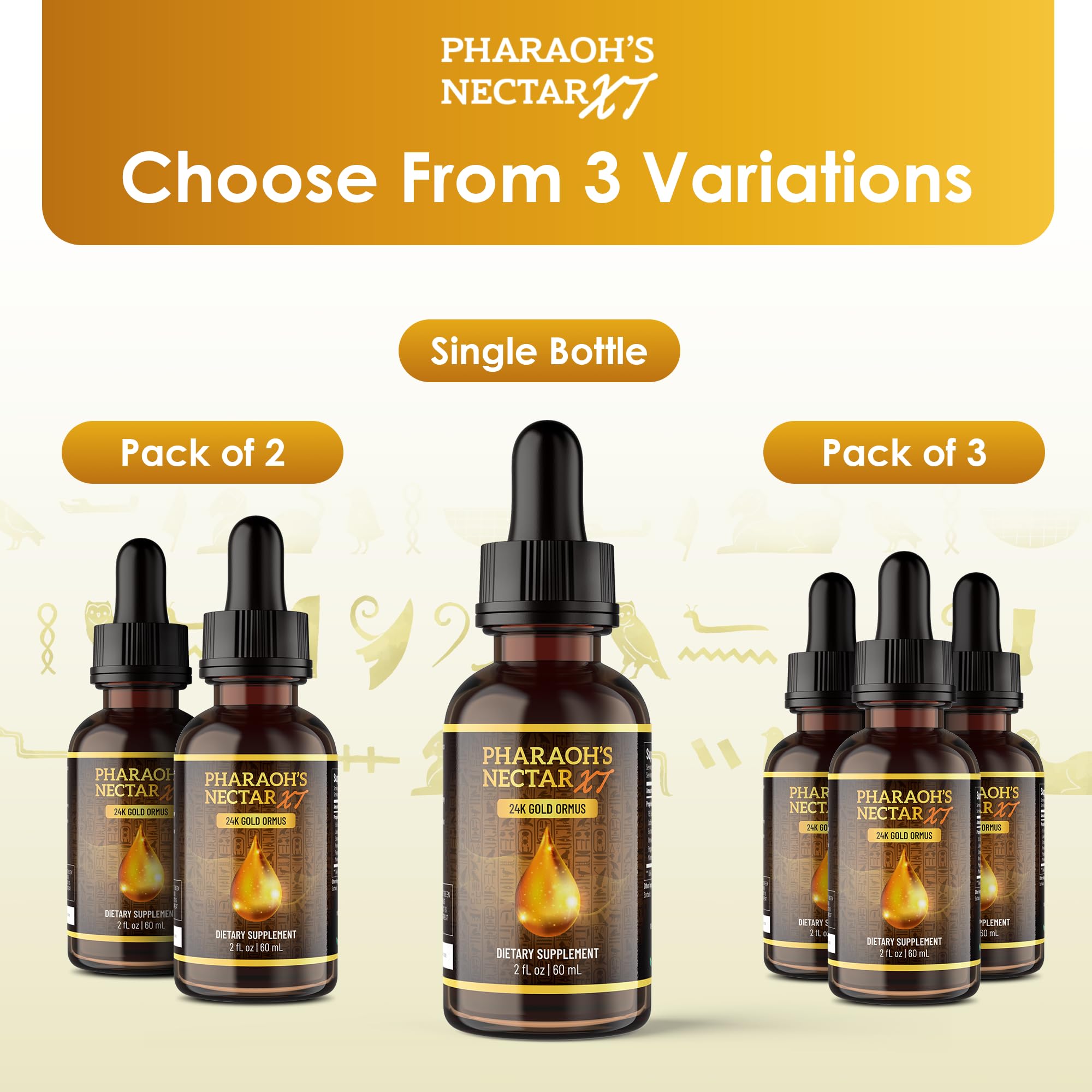 Egyptian royalty-inspired Nutraville packaging