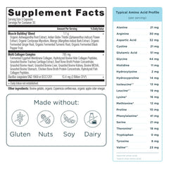 Ancient Nutrition capsules poured for easy daily protein support.