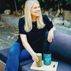 Ancient Elixirs Matcha ingredients label highlighting keto-friendly components.