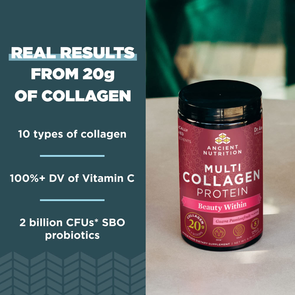 Shaker cup with Beauty Within mixed drink showing an easy daily collagen routine.