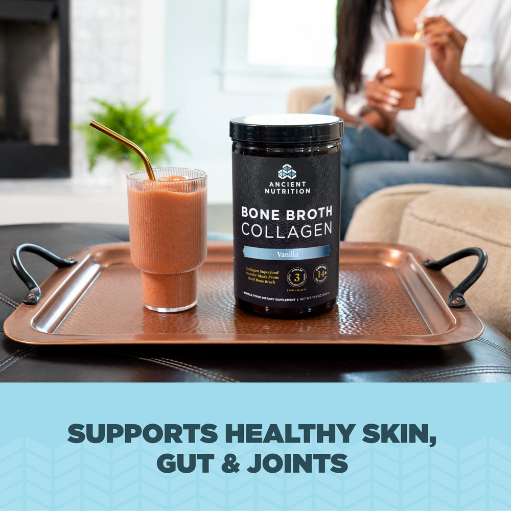 Ancient Nutrition Bone Broth Collagen Coffee Mix ready to blend