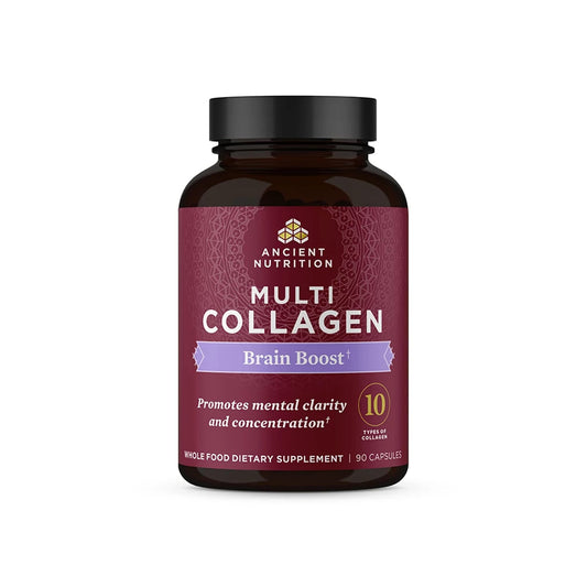 Ancient Nutrition Collagen Brain Boost 90-count bottle packaging