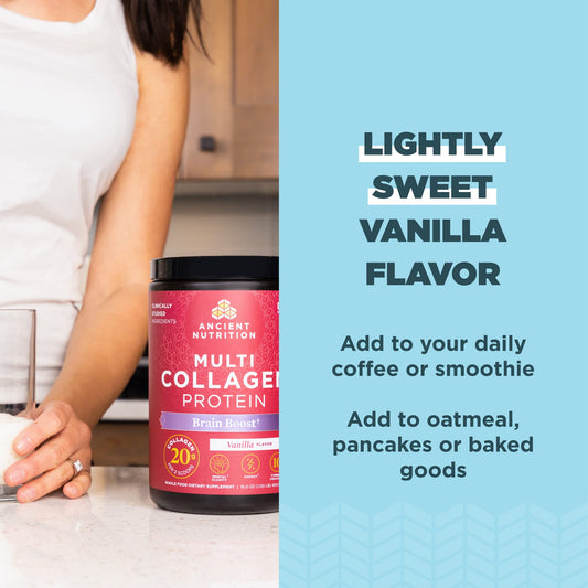 Product label showing Brain Boost and serving size