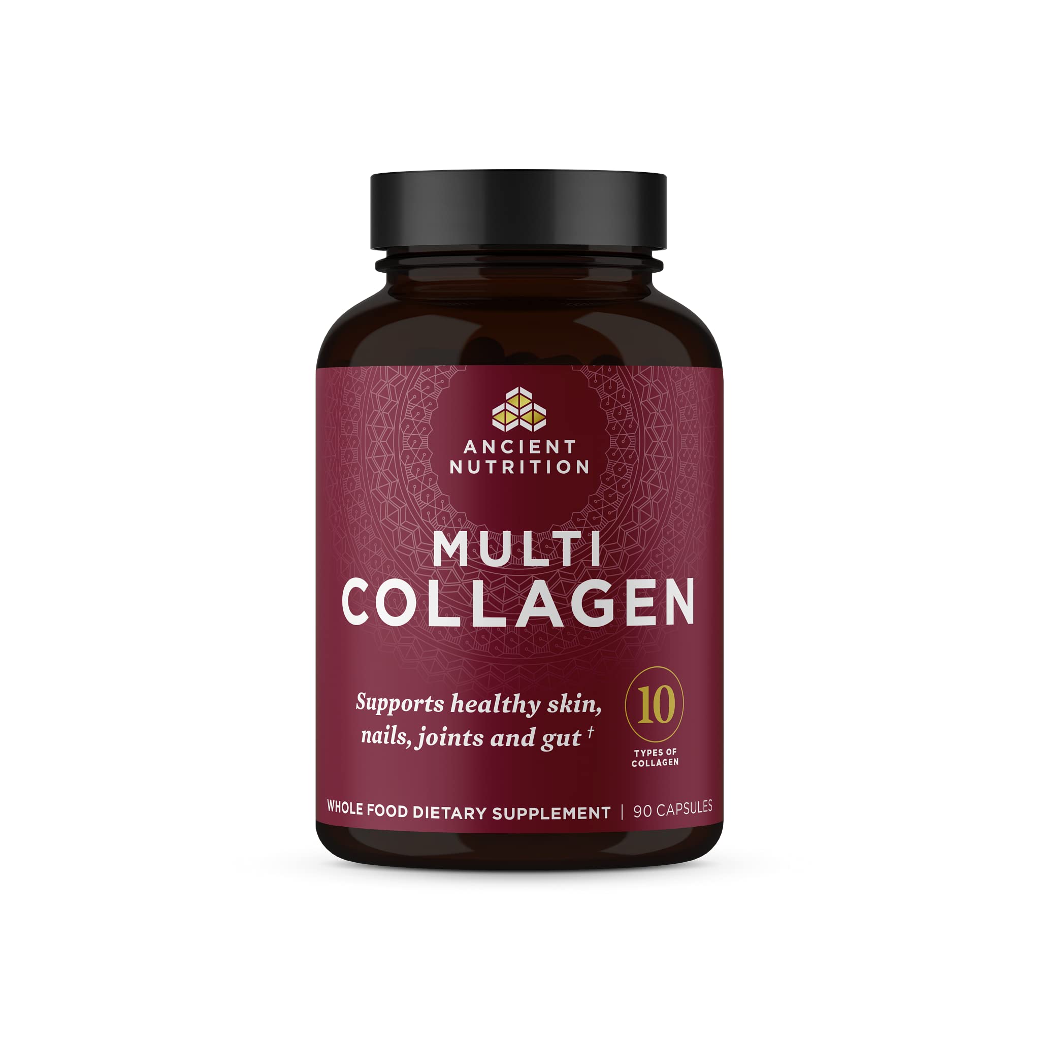 Ancient Nutrition Collagen Pills bottle, convenient capsules for daily joint support.