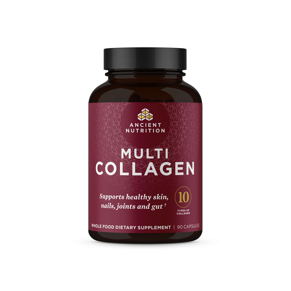 Ancient Nutrition Collagen Pills bottle, convenient capsules for daily joint support.