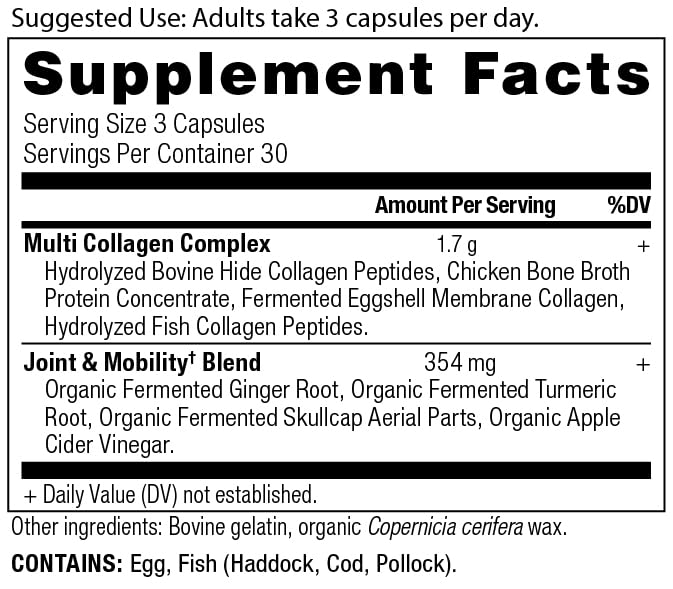 Ancient Nutrition collagen pills capsules closeup highlighting clean ingredients for joint comfort.