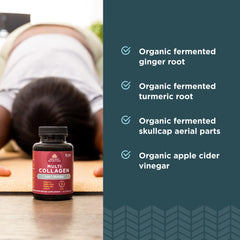 Ancient Nutrition collagen pills packaging shown for convenient wellness routine.