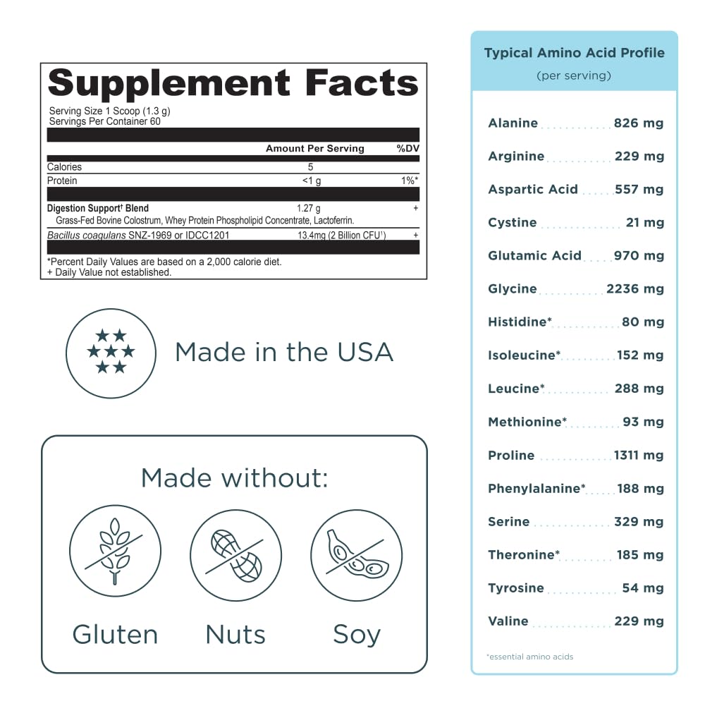 Sustainably sourced, hormone-free grass-fed bovine colostrum origin