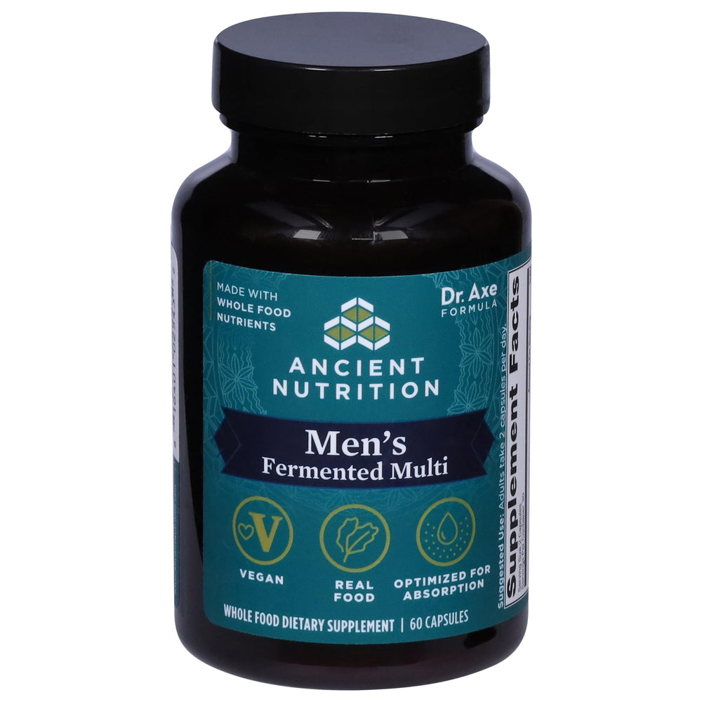 Ancient Nutrition Men’s Fermented Multivitamin 60 capsules – immune, bone and energy support (vegan)