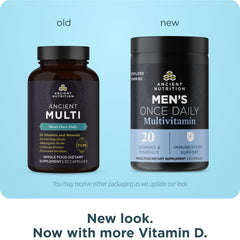 Side view of Ancient Nutrition Multivitamin for Men bottle