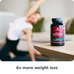 Graphic showing probiotics and collagen blend ingredients