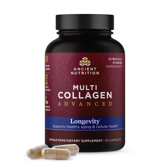 Ancient Nutrition Multi Collagen Advanced Longevity with Probiotics bottle