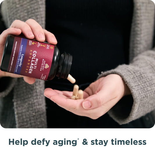 Product label of Ancient Nutrition Multi Collagen Advanced Longevity