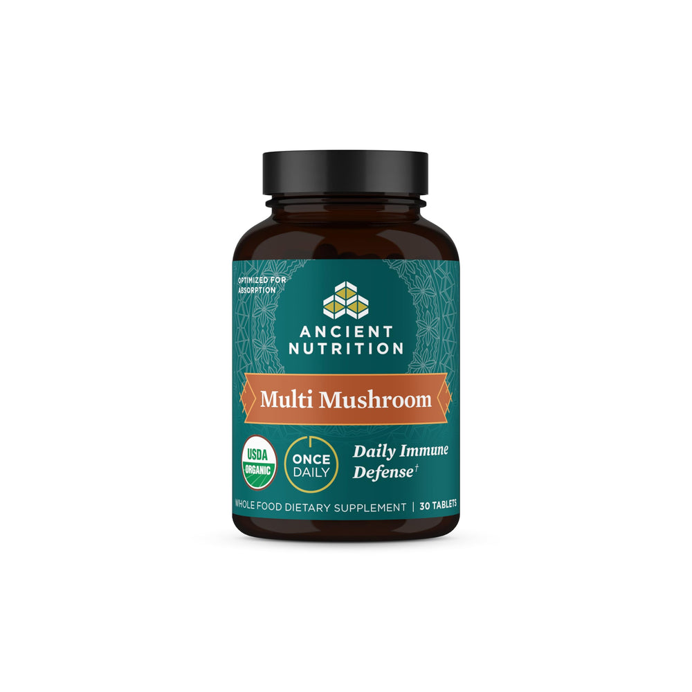 Ancient Nutrition Multi-Mushroom Immune Defense bottle hero shot