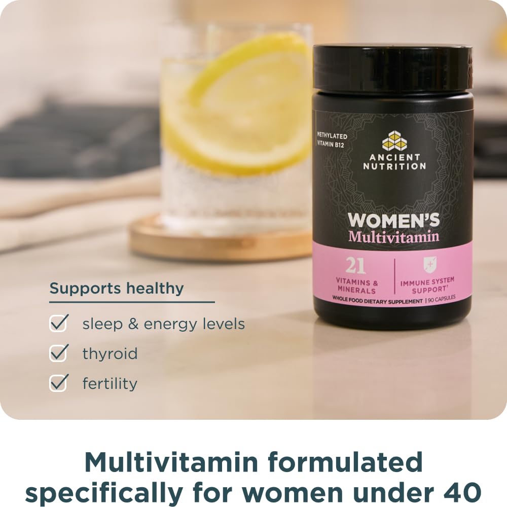 Ancient Nutrition multivitamin women bone health support emphasis